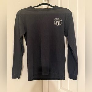 Vintage black long sleeve Route 66 tee size small